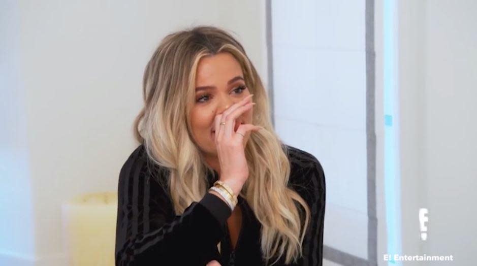 Emotional: Khloe Kardashian moved to tears by news of pregnancy: E! Entertainment