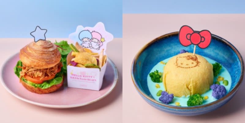 hello kitty and little twin stars - cafe food