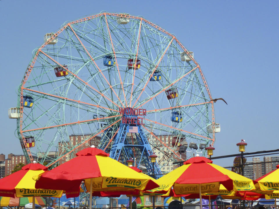 <p>While perhaps not as "stunning" as some others, the 100-year-old Wonder Wheel of Brooklyn's Coney Island has something others don't: interior cars that slide down tracks and swing back and forth as the wheel turns. </p>