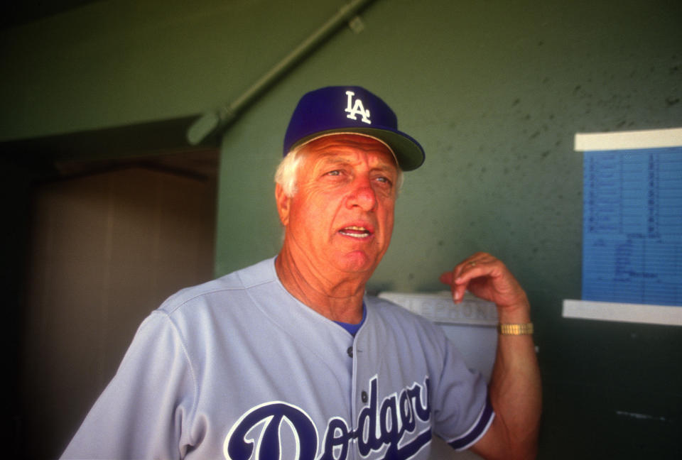 Tommy Lasorda。(Photo by Focus on Sport/Getty Images)