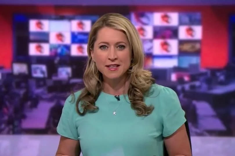 BBC News anchor Karin Giannonne