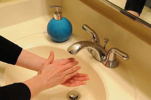 There may be no more promoted solution to avoiding the flu this year (besides the flu shot, of course) than diligent hand washing. As many as 80 percent of infections are transmitted via contact like sneezing, coughing or touching surfaces that have been sneezed or coughed on, says Tierno, and then touching "your mouth, eyes or nose, which are the conduits of viruses into the body." He recommends scrubbing before eating, drinking or touching your face, and disinfecting shared surfaces in the home (like the bathroom) and the office, like phones, computers and fridge door handles.