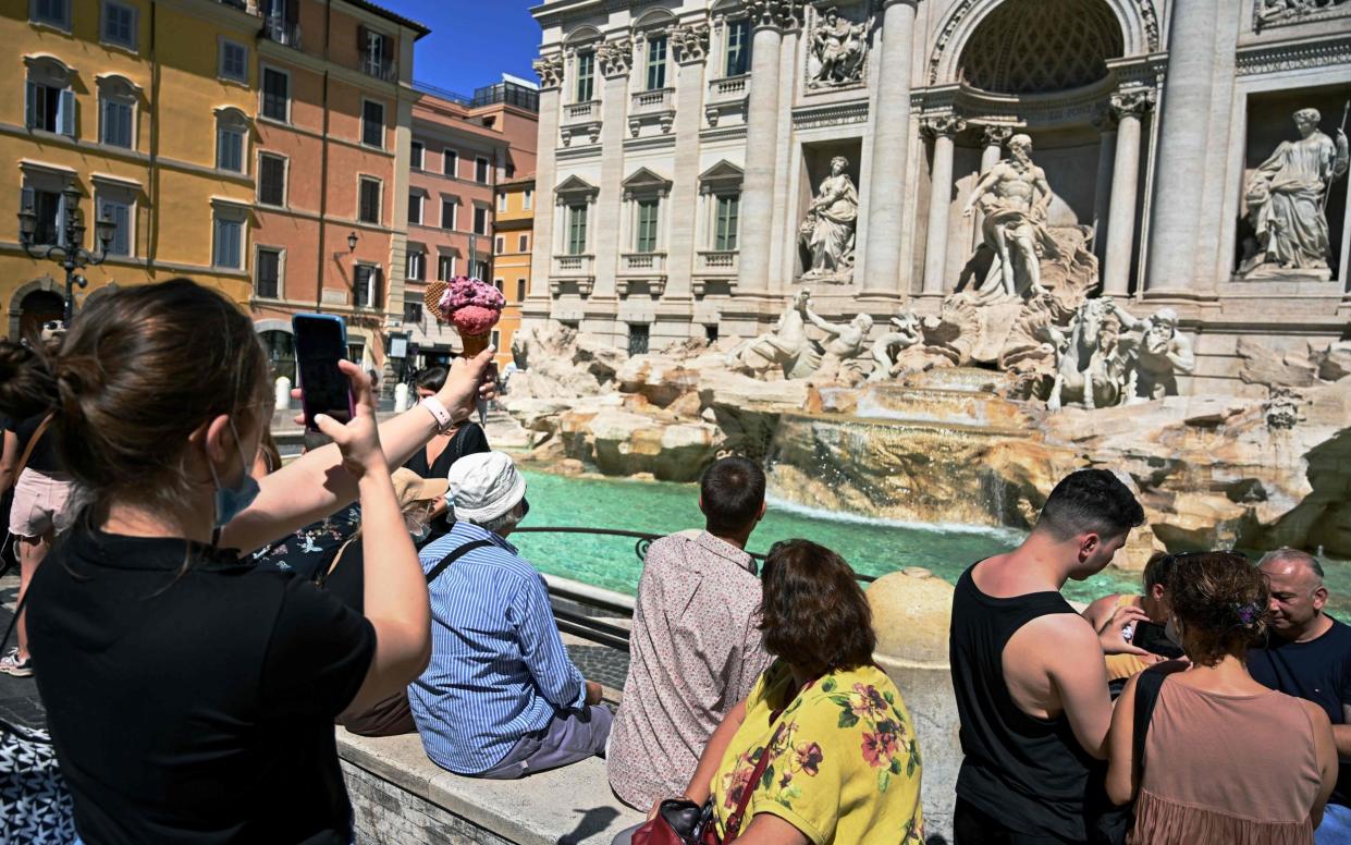 The Trevi Fountain attracts tourists throughout the year