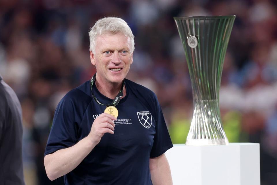 David Moyes could celebrate a first major trophy of his career  (Getty Images)