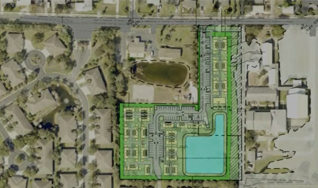 A preliminary site plan for Hope Village was approved by Manatee County last year. The initiative, which will include 53 multifamily units, recently received a $350,000 grant from the Charles & Margery Barancik Foundation