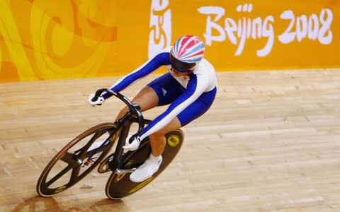 Pendleton wrote in her autobiography about how she cut herself with nail scissors on the night she won her first Olympic gold at Beijing 2008 - Credit: GETTY IMAGES