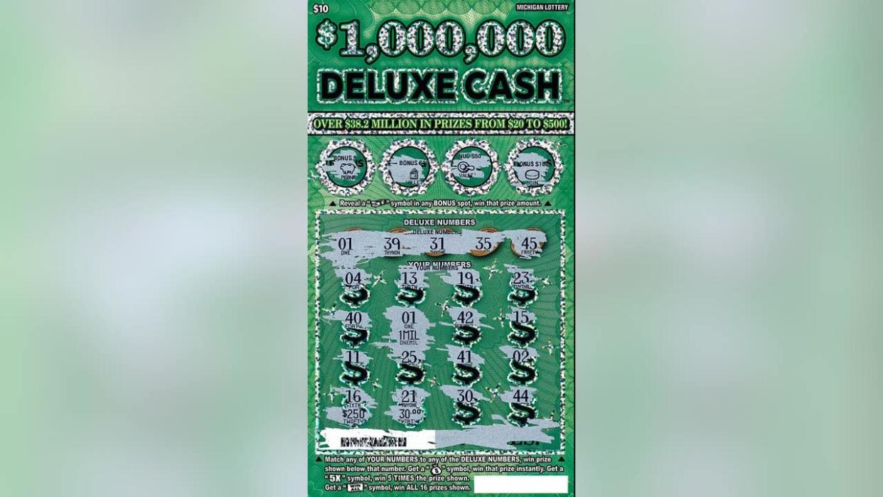 <div>The $1 million lottery-winning ticket</div>