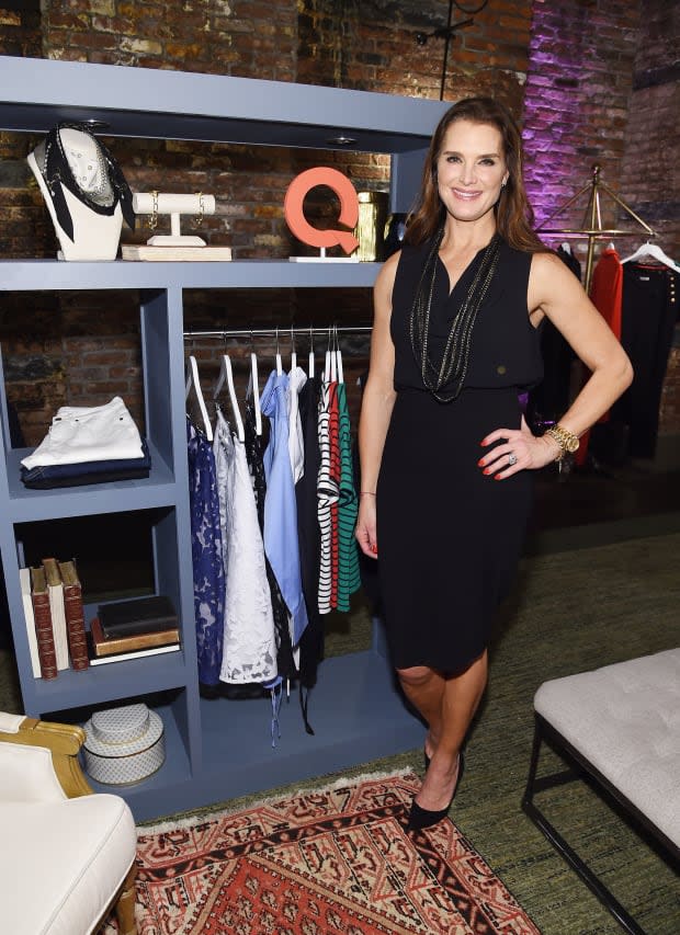 Shields at the launch of Brooke Shields Timeless QVC in January 2018. Photo: Jamie McCarthy/Getty Images for QVC