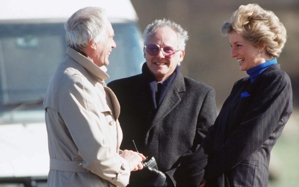 Dickie Arbiter, middle, with Princess Diana