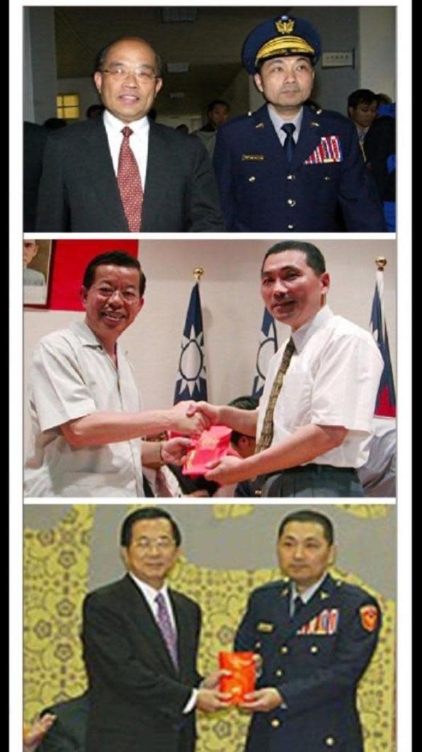 侯友宜被拔擢為警政署長，陳水扁可以說是他最大恩人。（圖／翻攝自作家 林裕人 戴杰克 臉書）