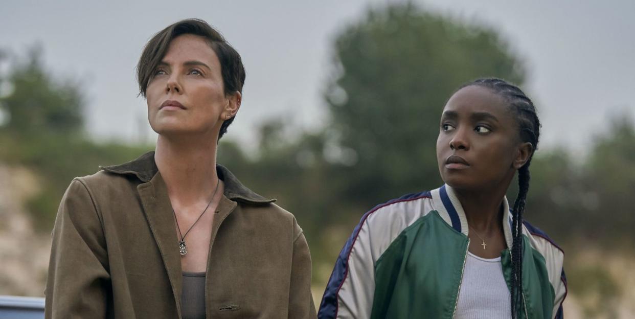 charlize theron and kiki layne in the old guard