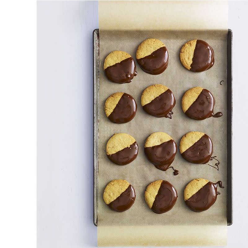 Chocolate Dipped Peanut Cookies
