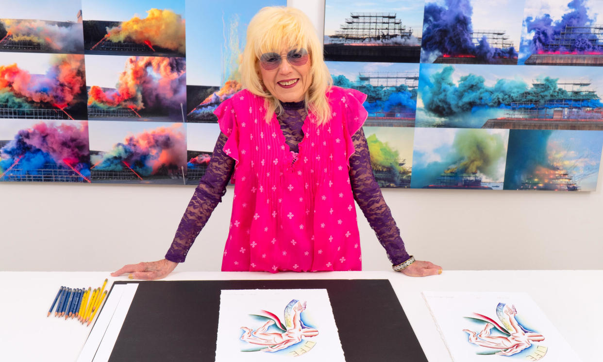 <span>‘For most of my career I was up against a brick wall’: Judy Chicago photographed in her New Mexico studio by her husband, the photographer Donald Woodman.</span><span>Photograph: Donald Woodman/The Observer</span>