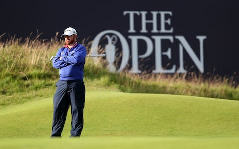 USA's JB Holmes on the 18th during day one of The Open Championship - Credit: PA