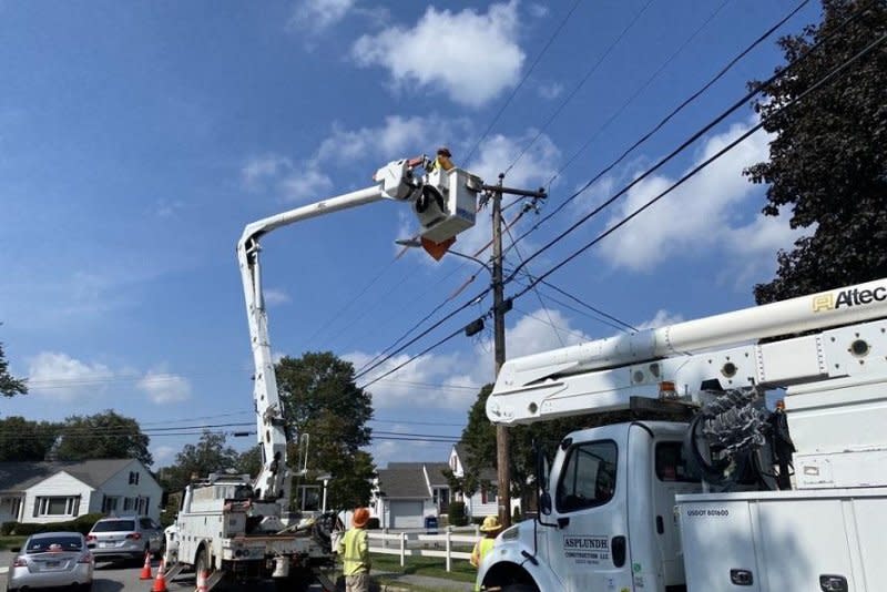 National Grid says it restored power for about 63,000 customers in Massachusetts, while about 16,000 still are without power. Photo courtesy of National Grid/Twitter