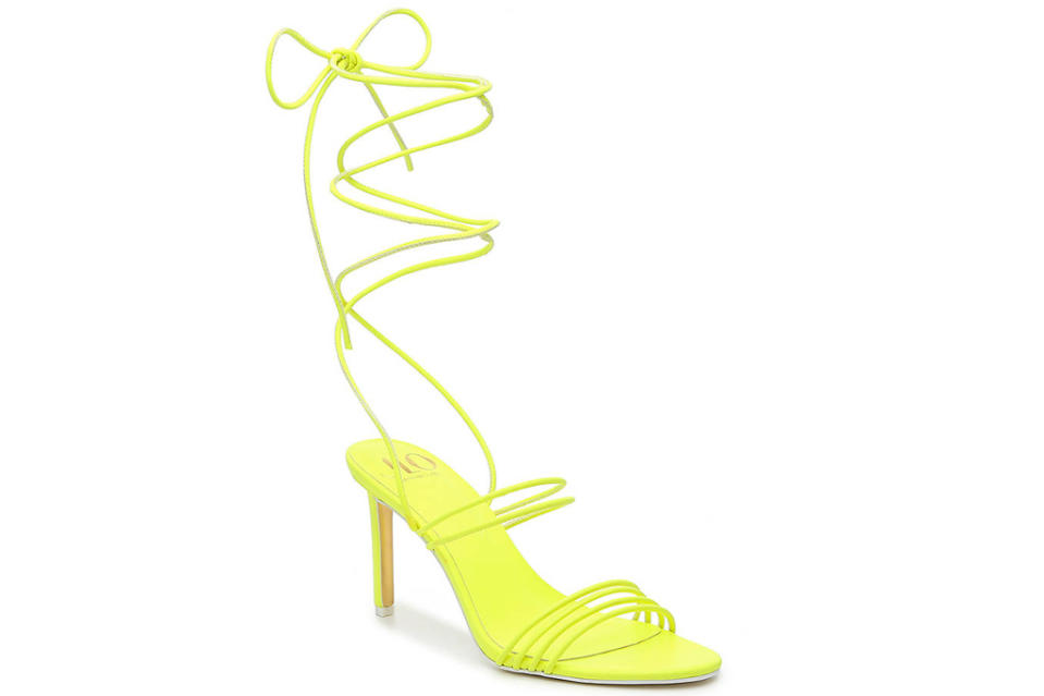 JLo Jennifer Lopez, dsw, neon sandals