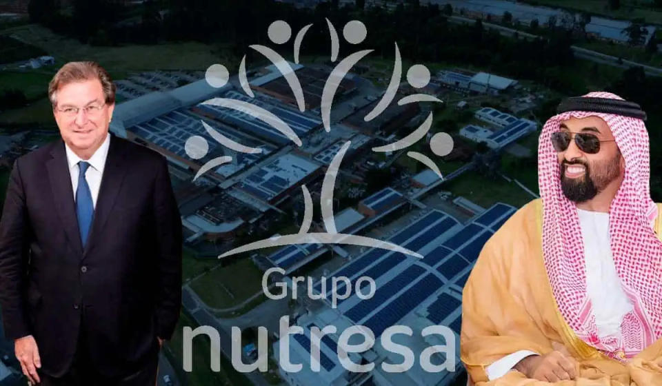Jaime Gilinski y Tahnoon bin Zayed, dueño de IHC, socio para negocio por Nutresa. Imagen: Valora Analitik.