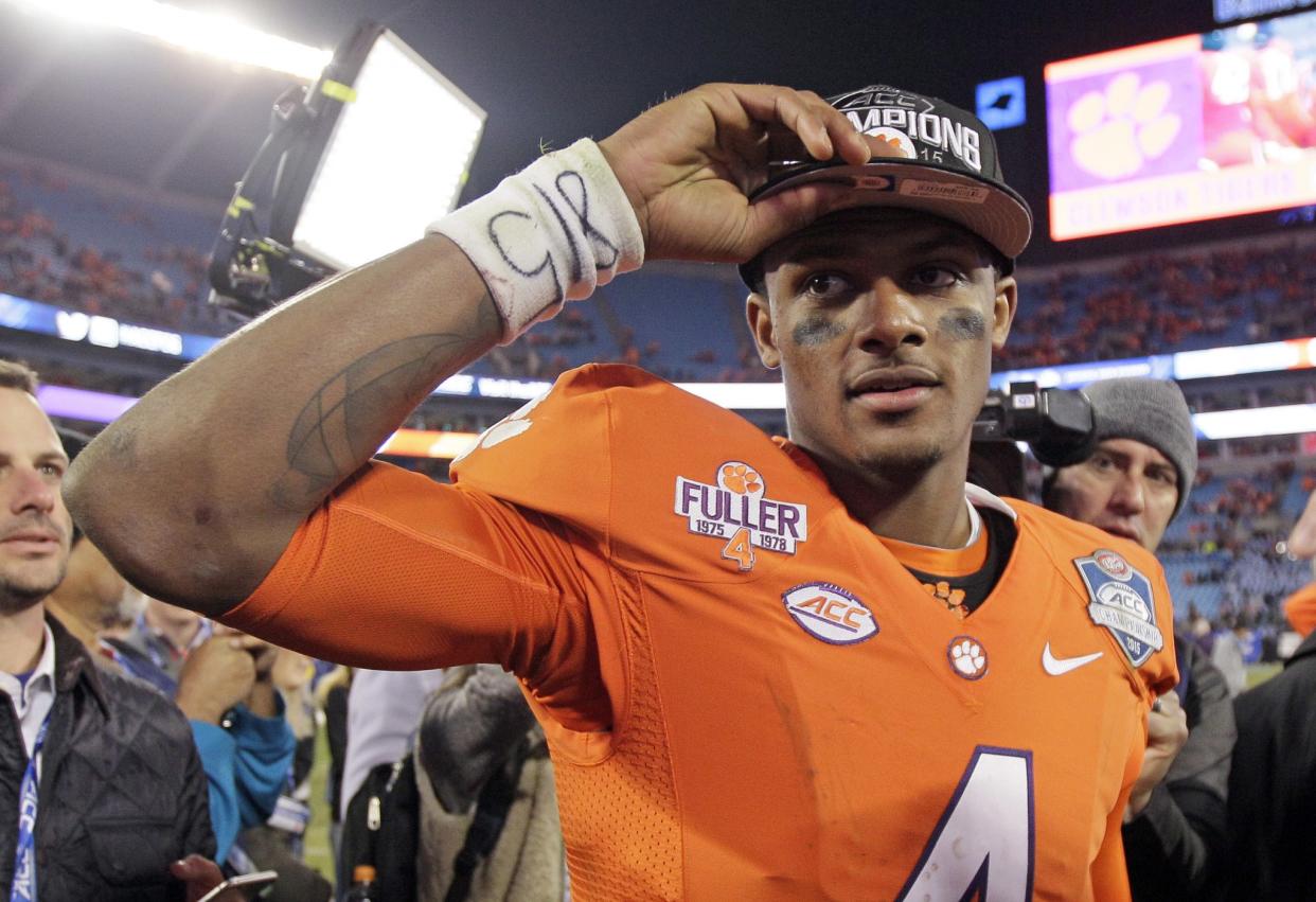 Clemson QB Deshaun Watson. (AP Photo/Gerry Broome, File)