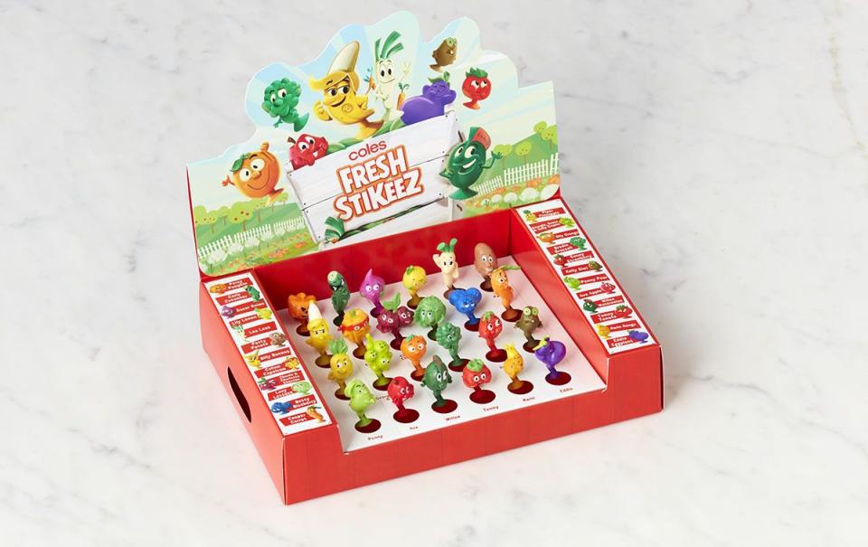 Shoppers can collect 24 Coles Stikeez minis. Source: Coles