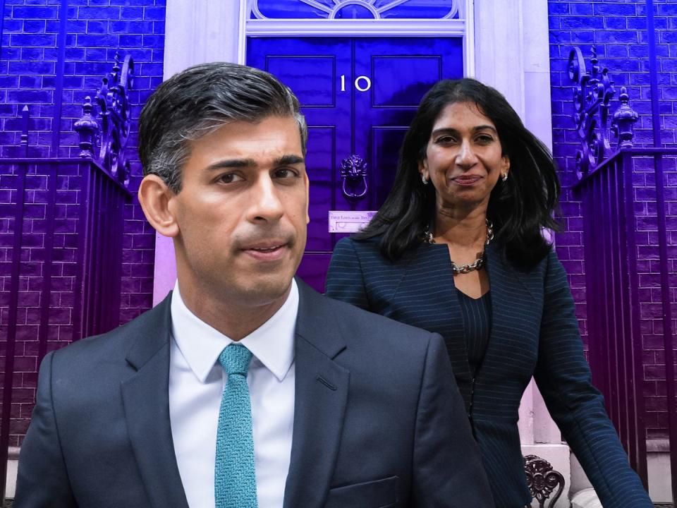 Rishi Sunak and his home secretary Suella Braverman have vowed to ‘stop the boats’  (The Independent)