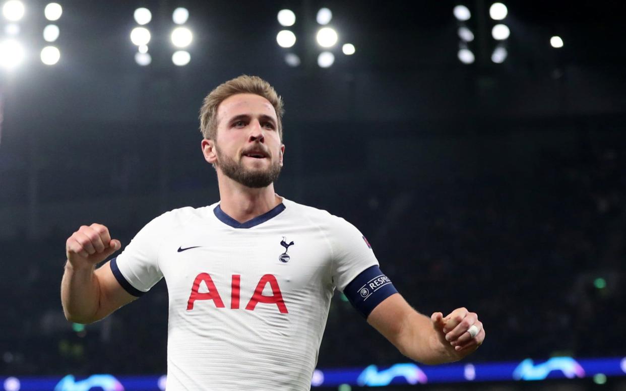 Tottenham Hotspur v Crvena Zvezda - Tottenham Hotspur Stadium, London, Britain - October 22, 2019 Tottenham Hotspur's Harry Kane celebrates scoring their fifth goa - HANNAH MCKAY/REUTERS