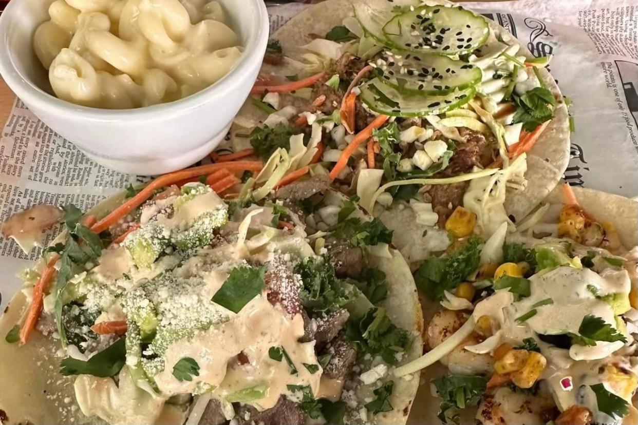 Tacos at this new restaurant include Korean fried cauliflower, Dixie fried shrimp, Far East fish, Memphis barbecue pork and Bayou blackened shrimp.