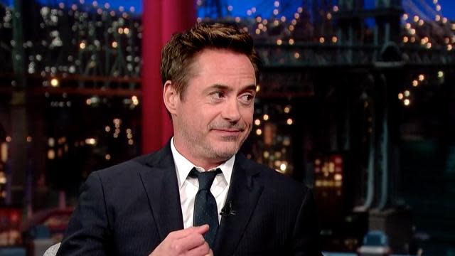 Robert Downey Jr.'s baby Avri made her big debut! It's been five months since the <em>Avengers: Age of Ultron</em> star and his wife Susan welcomed their baby girl on Nov. 4, but the public has not seen a photo of the little bundle of joy until now. On Thursday's episode of <em>The Late Show with David Letterman</em>, Downey shared a precious snap of Avri in a yellow bonnet. YouTube "How sweet!" said Letterman upon seeing the pic. <strong> WATCH: Robert Downey Jr. Opens Up About Expecting a Girl </strong> "The yellow bonnet helps!" Downey said. "You gotta love a yellow bonnet." When Avri was first born, Downey went on his Facebook to share his excitement about all of the photo-taking. "Principal photography commenced 11-14 and will continue until she says, 'Dad! You are embarrassing me ...I'm 30, this has gotta stop,'" he wrote. Avri is the second child for Downey and his wife. They also have a son named Exton, 3, and Downey has a 21-year-old son named Indio from his previous marriage to singer Deborah Falconer. <strong> PHOTOS: Stars Share Pics of Their Adorable Tots </strong> When Letterman asked if there's a rivalry between Exton and Avri, Downey told him, "Not yet. It's natural for Exton to want to bite her once in a while. It can start off as a little pet and then it turns into a nibble. I think it's just establishing dominance. She'll be running stuff at some point." With those beautiful blue eyes, we have no doubt Avri will be getting her way! Check out the video below to see Robert and Susan talk about playdates with Scarlett Johansson's baby.