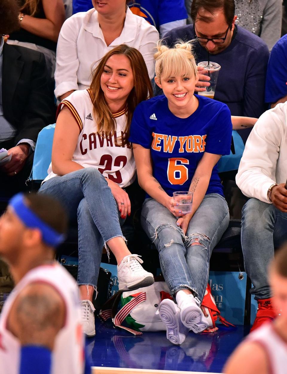 <p>Brandi and Miley Cyrus both grew up as celebrity off-spring—their dad is country singer, Billy Ray Cyrus—and they both followed him into the music industry. Not to mention, they have the same round faces and wide smiles.</p>