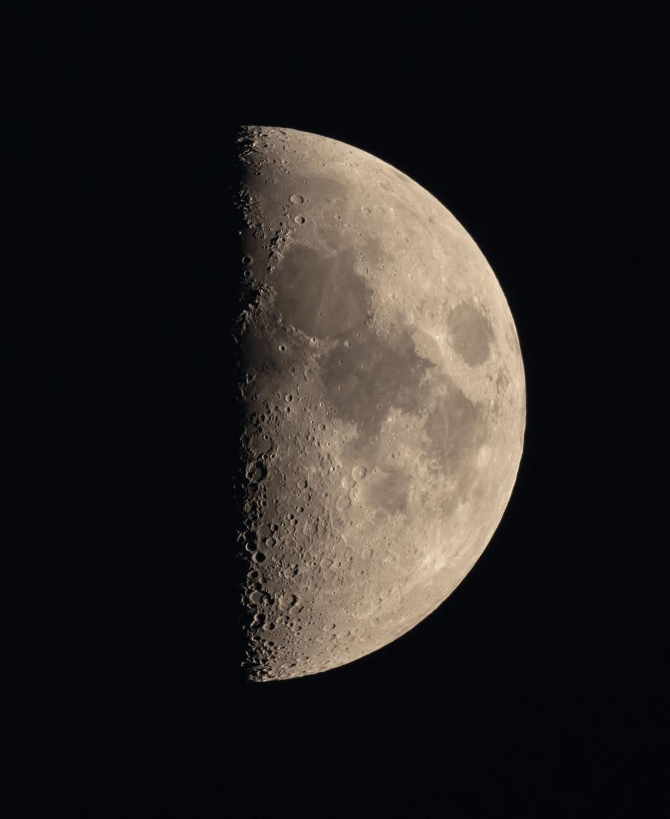 View the first quarter moon at the Rancho Mirage Public Library and Observatory on Monday, October 31, 2022.