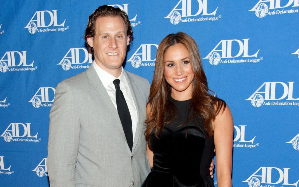 Meghan Markle and Trevor Engelson, pictured in 2011 - Getty Images North America