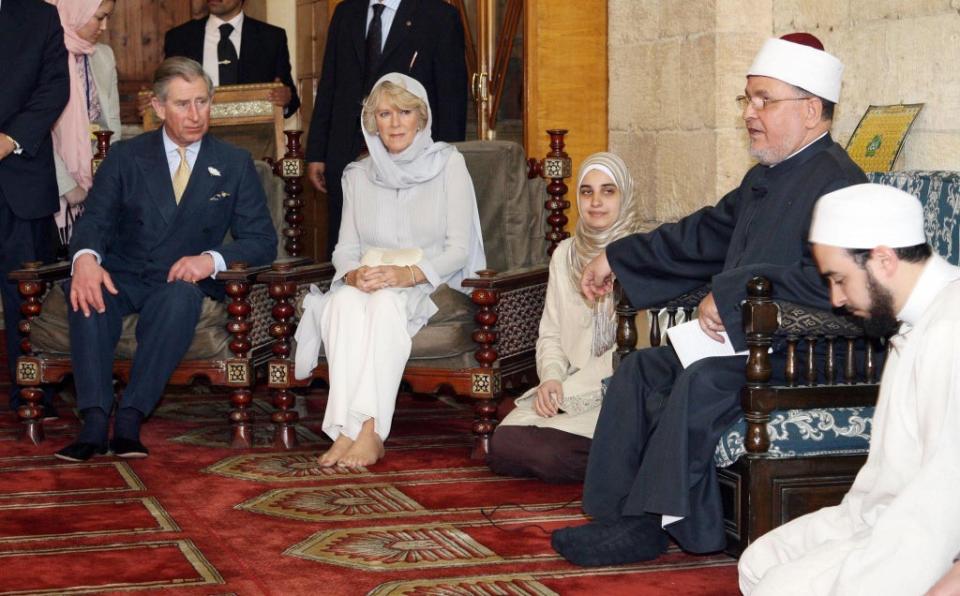 Charles and Camilla at Cairo’s Al-Azhar Mosque in 2006 (Ian Jones/PA) (PA Archive)