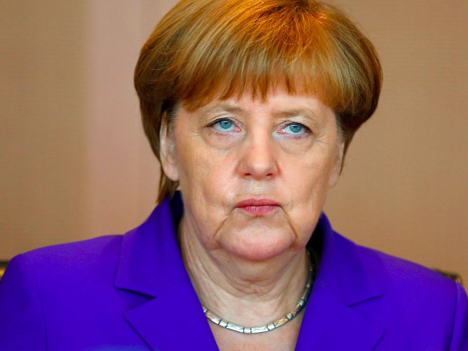 German Chancellor Angela Merkel attends the weekly cabinet meeting at the chancellery in Berlin, Germany, June 15, 2016.