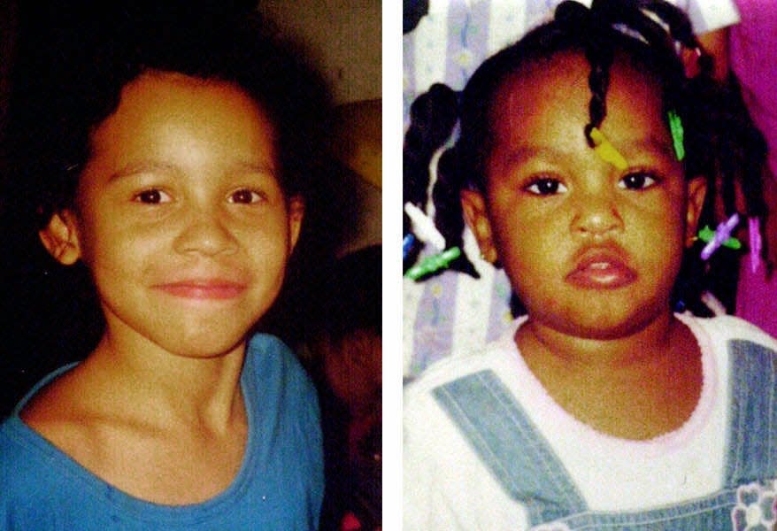 Tionda, 10, left, and her sister Diamond Bradley, 3, went missing from their home on the South Side of Chicago on July 6, 2001.