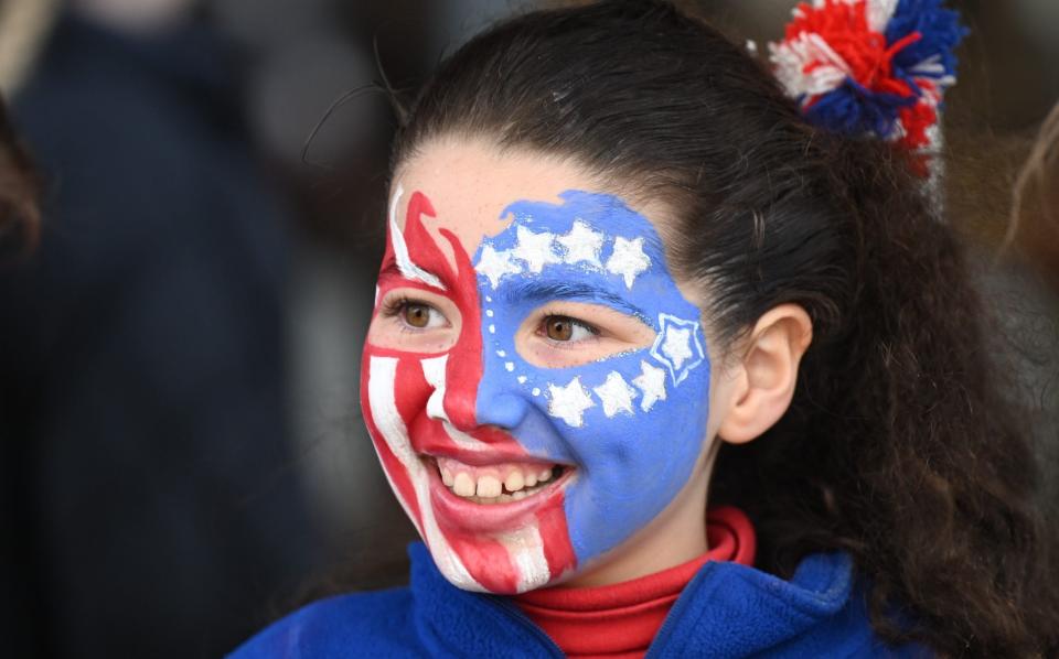 Young girl with stars and stripes face paint - Leon Neal/Getty Images