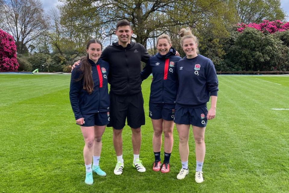 Lucy Packer, Ben Youngs, Natasha Hunt and Ella Wyrwas worked together at England’s Pennyhill Park training base (England Rugby)