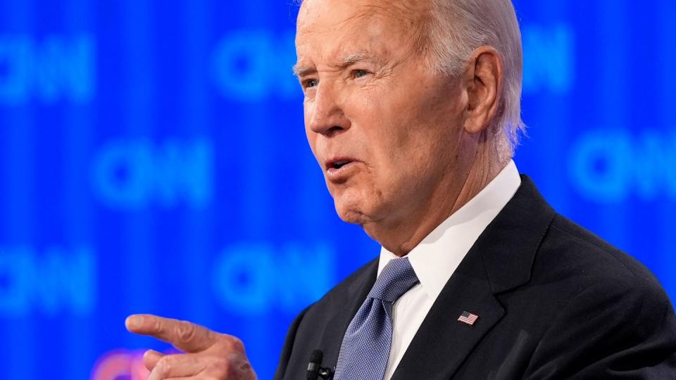 Biden verliert den Faden und ist teilweise nicht zu verstehen. (Bild: dpa)