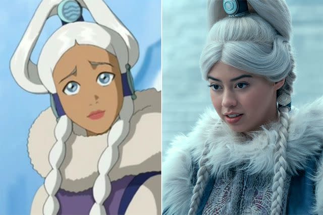 <p>Nickelodeon; Netflix</p> Amber Midthunder as Princess Yue in 'Avatar: The Last Airbender'