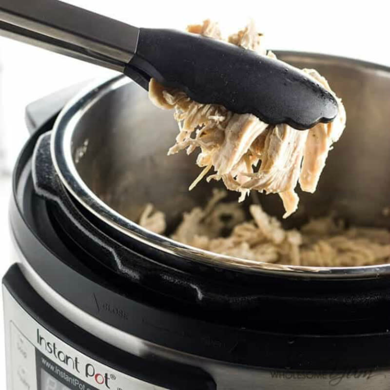 A pressure cooker is the fastest and easiest way to make shredded chicken! It takes just minutes. 