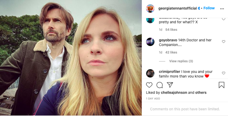 Georgia Tennant shares rare photo with husband David – and ‘Doctor Who’ fans were loving it (Instagram @georgiatennantofficial)