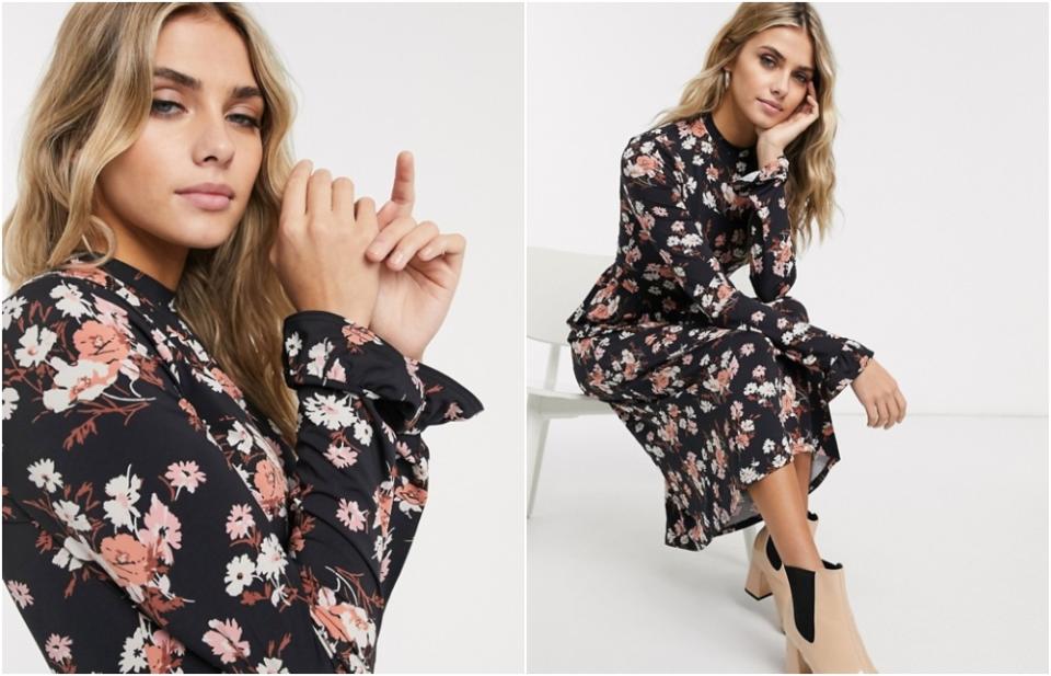 Miss Selfridge midi swing dress in floral print