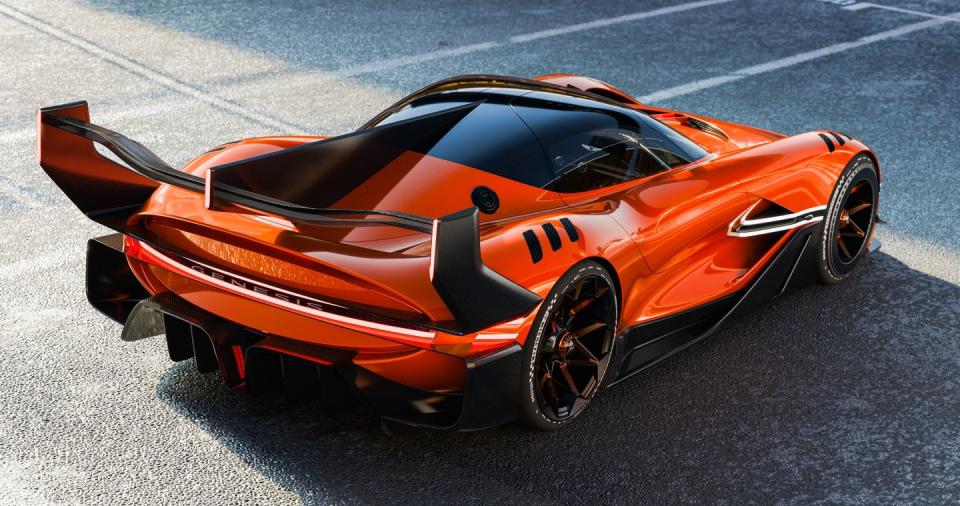 an orange sports car