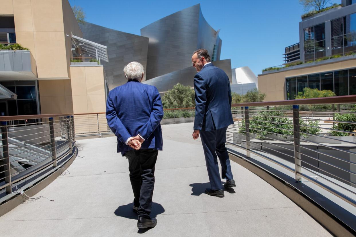 Architect Frank Gehry and Related Cos. executive Rick Vogel tour Grand LA.