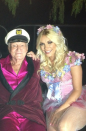 <p>A surprising trendsetter, Hugh Hefner often opted for the ‘It’ hue of the moment: pink. Here, he accessorised the look with his go-to sailor cap and velvet smoking jacket. <em>[Photo: Instagram]</em> </p>