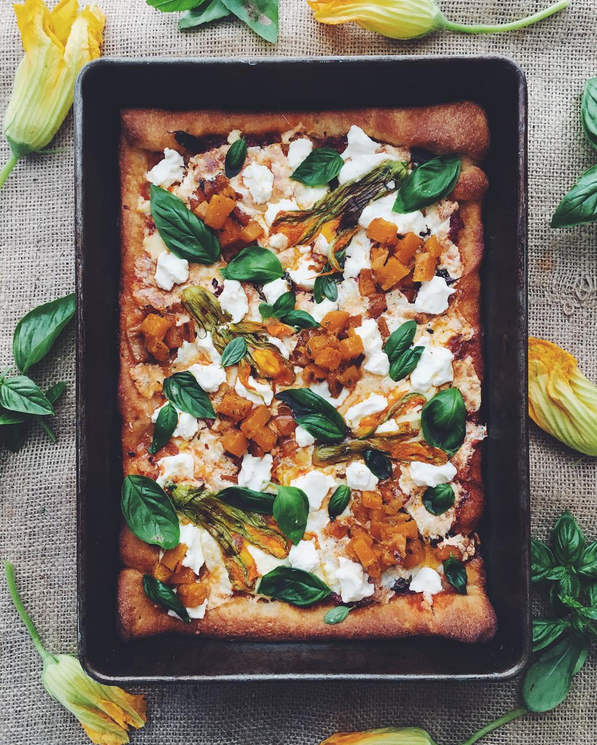 Squash Blossom Pizza