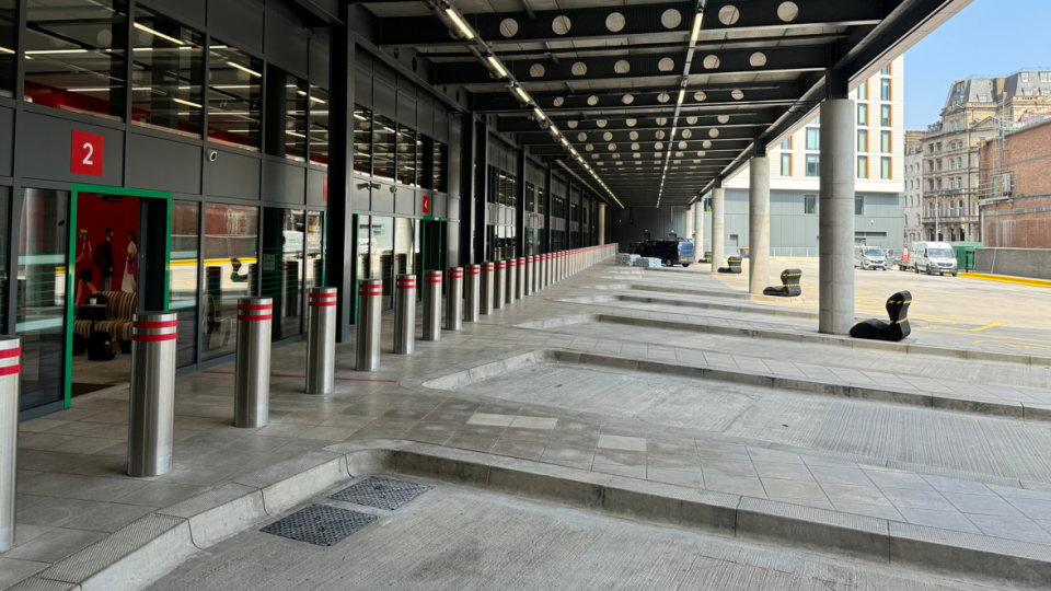 Cardiff bus station bus bays