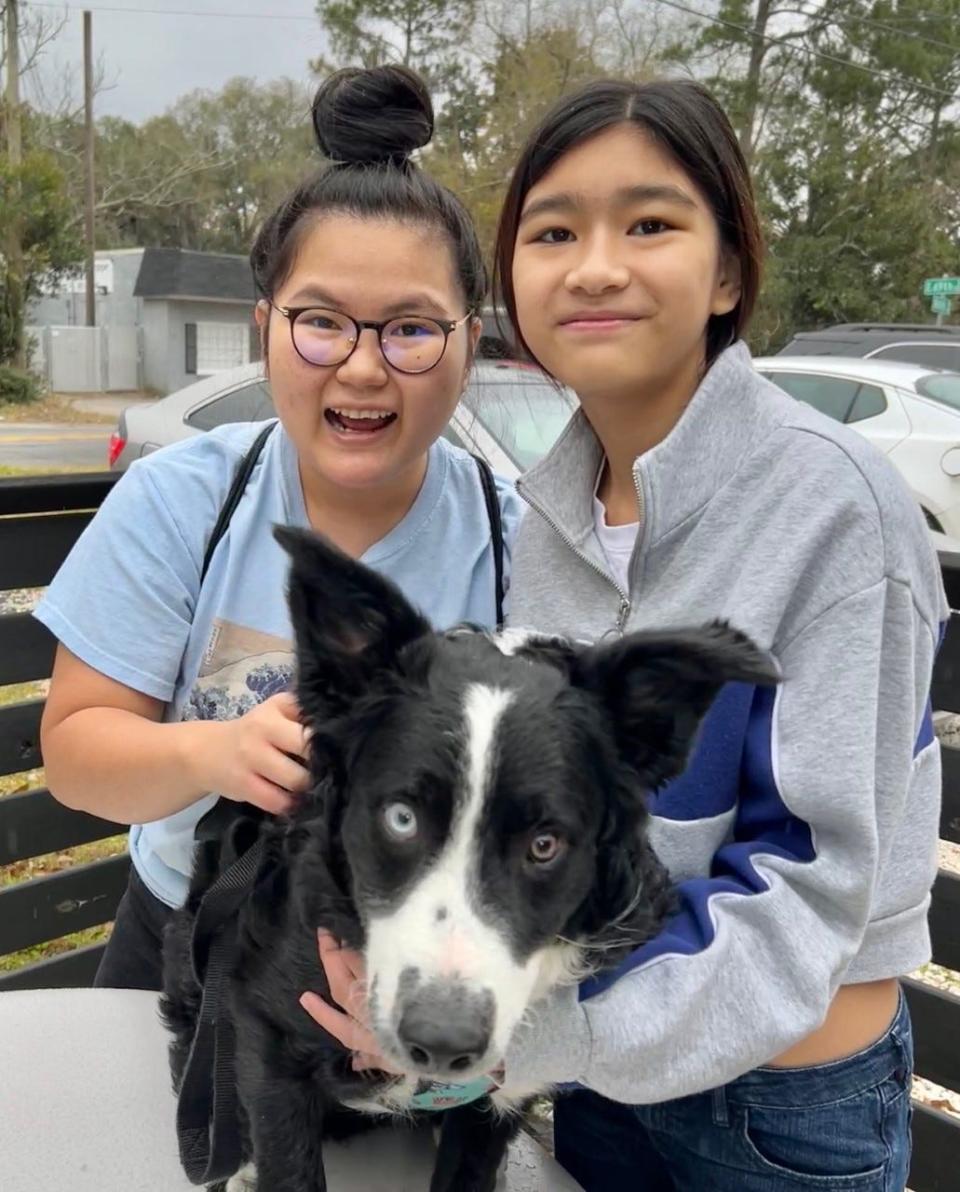 Ana Nguyen, Boba the Dog and Vanessa Nguyen