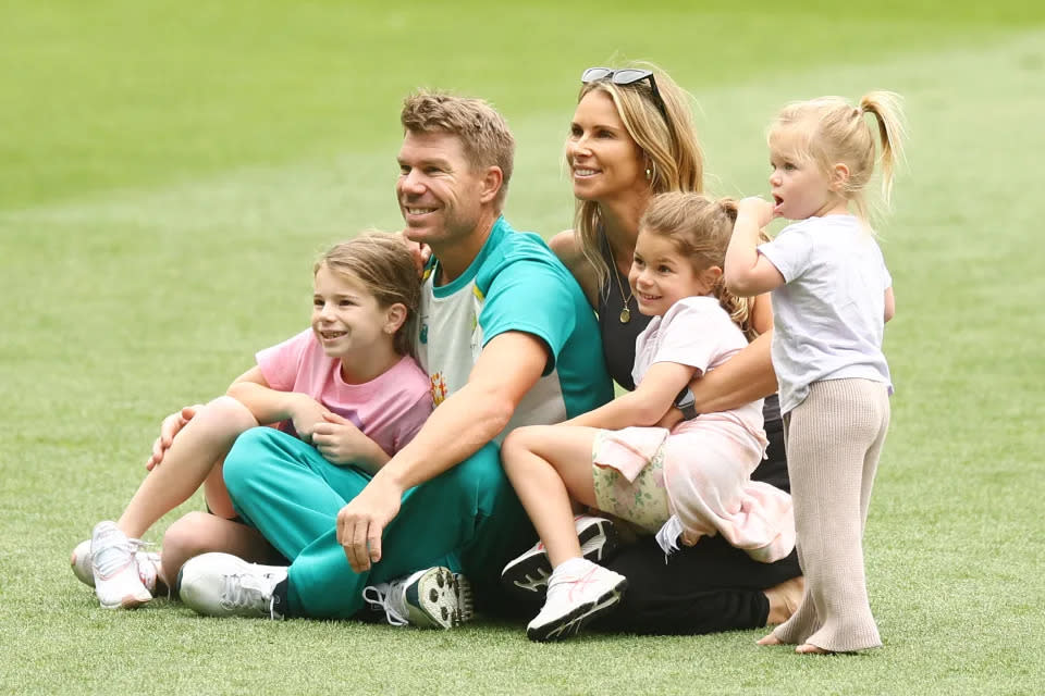 Candice Warner says her children have been subjected to abuse over the ball-tampering saga while watching their dad play cricket. Pic: Getty
