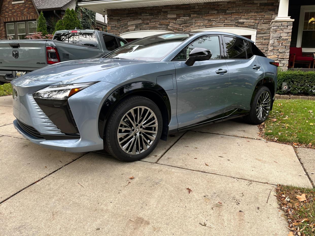 The 2023 RZ 450e is the first electric vehicle from Lexus. It can go 220 miles on a charge.