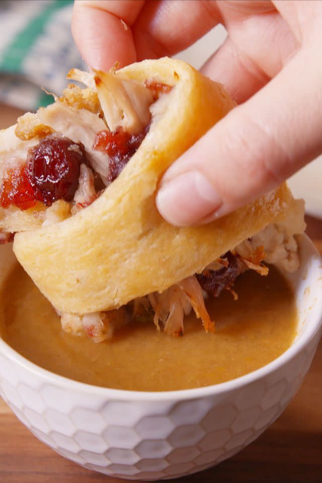 <p>Just when you thought your favorite appetizer couldn't get any better.</p><p><em><a href="https://www.delish.com/cooking/recipe-ideas/recipes/a50229/thanksgiving-in-a-blanket-recipe/" rel="nofollow noopener" target="_blank" data-ylk="slk:Get the recipe from Delish »;elm:context_link;itc:0;sec:content-canvas" class="link ">Get the recipe from Delish »</a></em> </p>