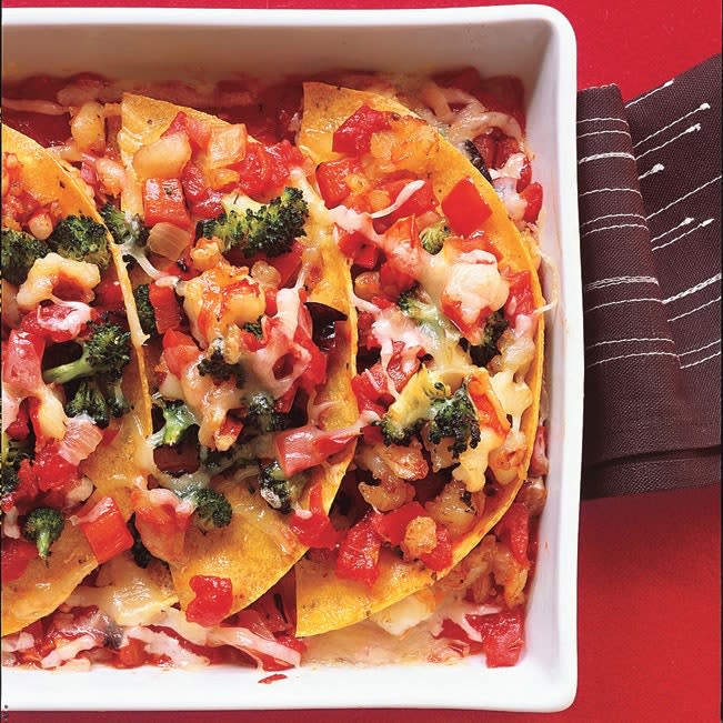 Cheesy Shrimp Enchilada Bake